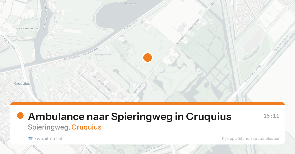 Ambulance naar Spieringweg in Cruquius — 31 mei 2026