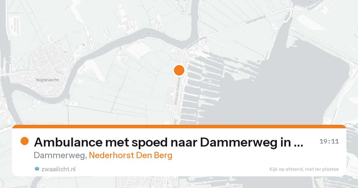 Ambulance met spoed naar Dammerweg in Nederhorst Den Berg — 22 aug 2026