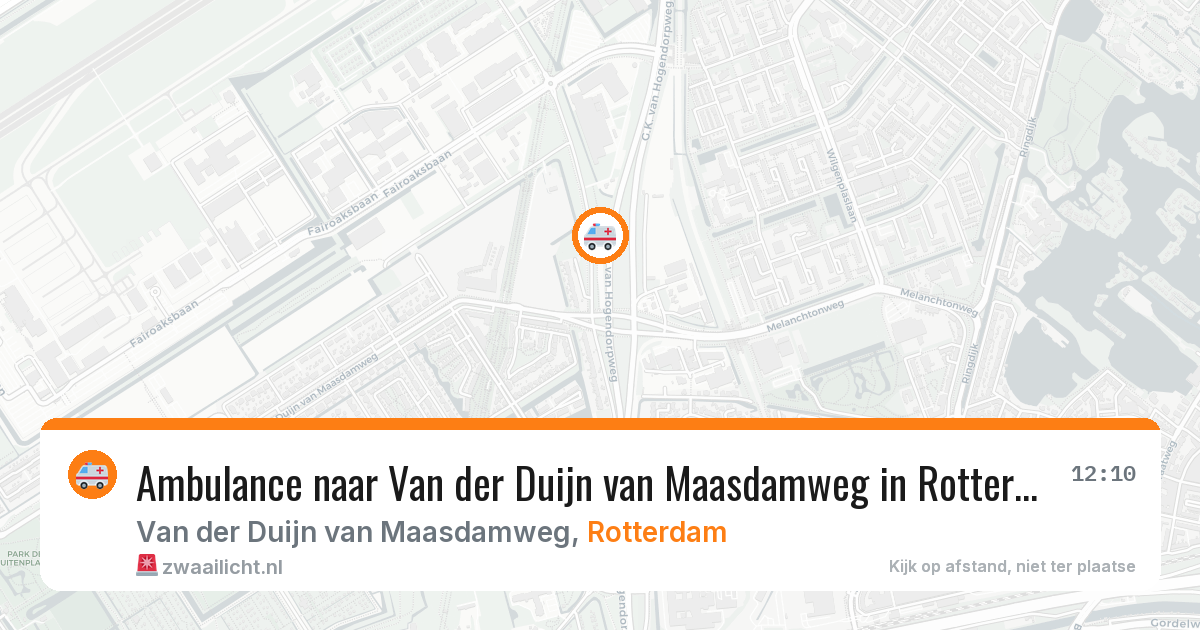 Ambulance naar Van der Duijn van Maasdamweg in Rotterdam — 30 mei 2026