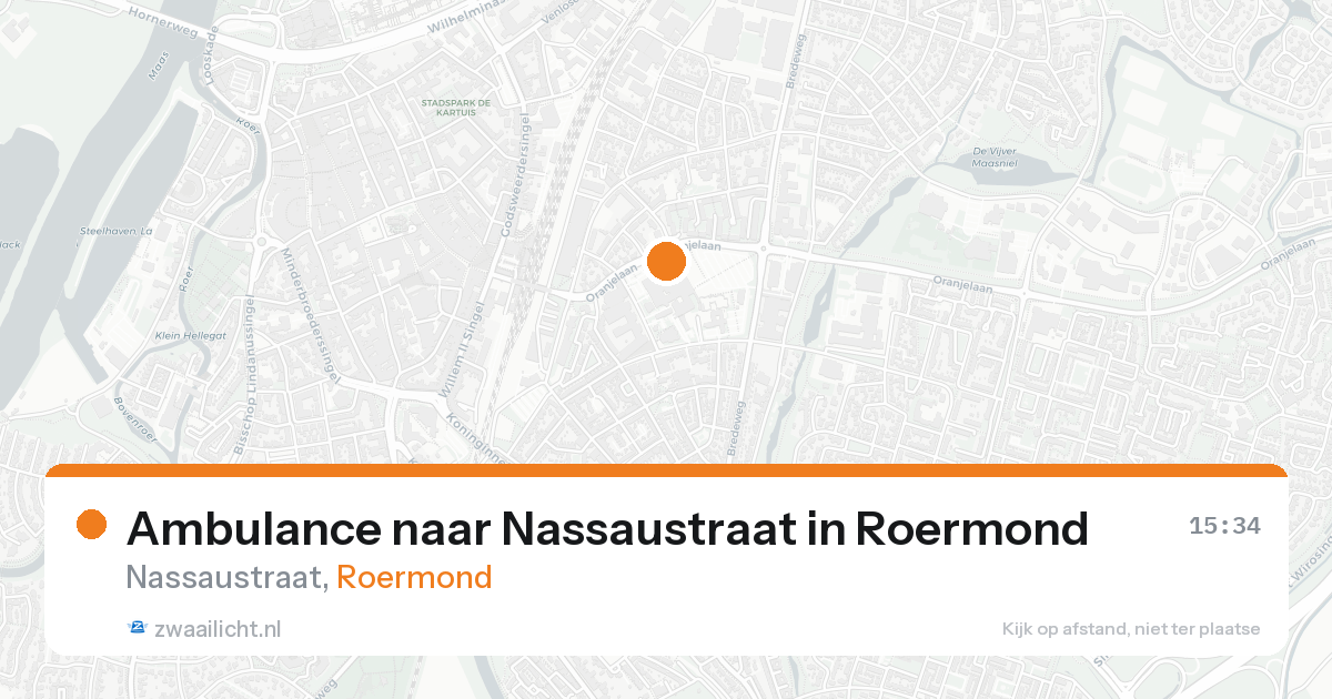 Ambulance naar Nassaustraat in Roermond — 18 aug 2026