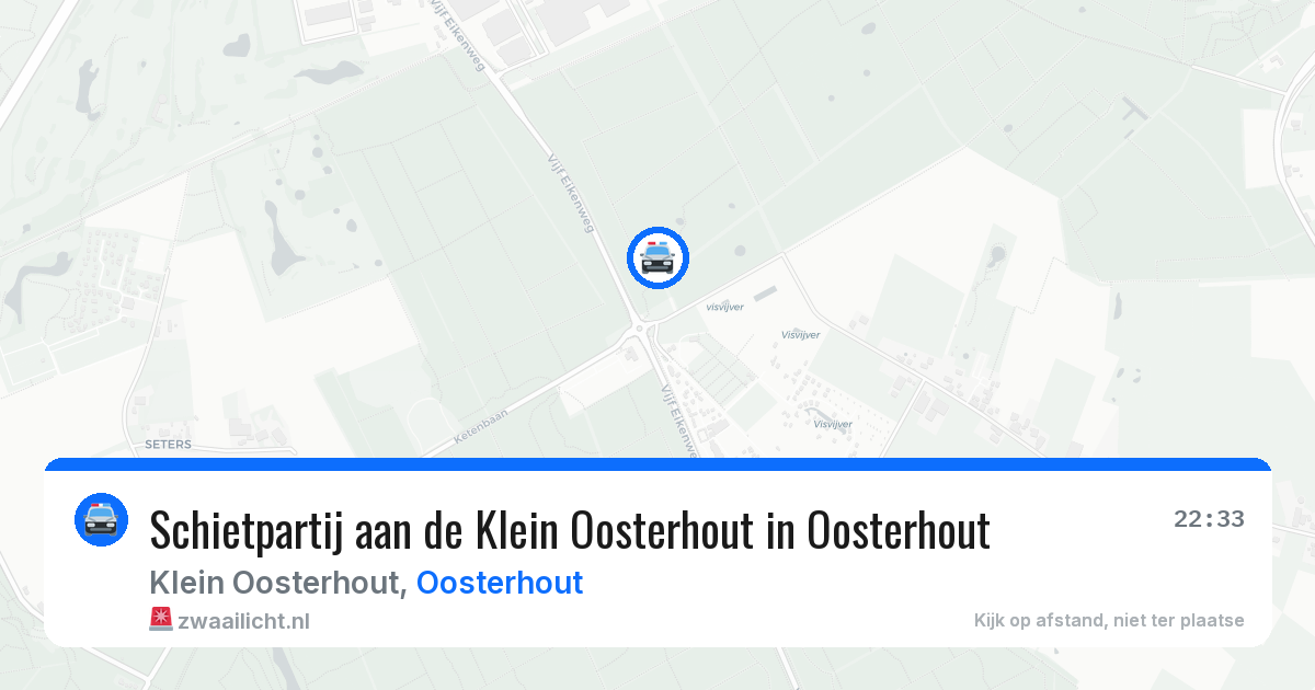 Schietpartij aan de Klein Oosterhout in Oosterhout — 9 aug 2026