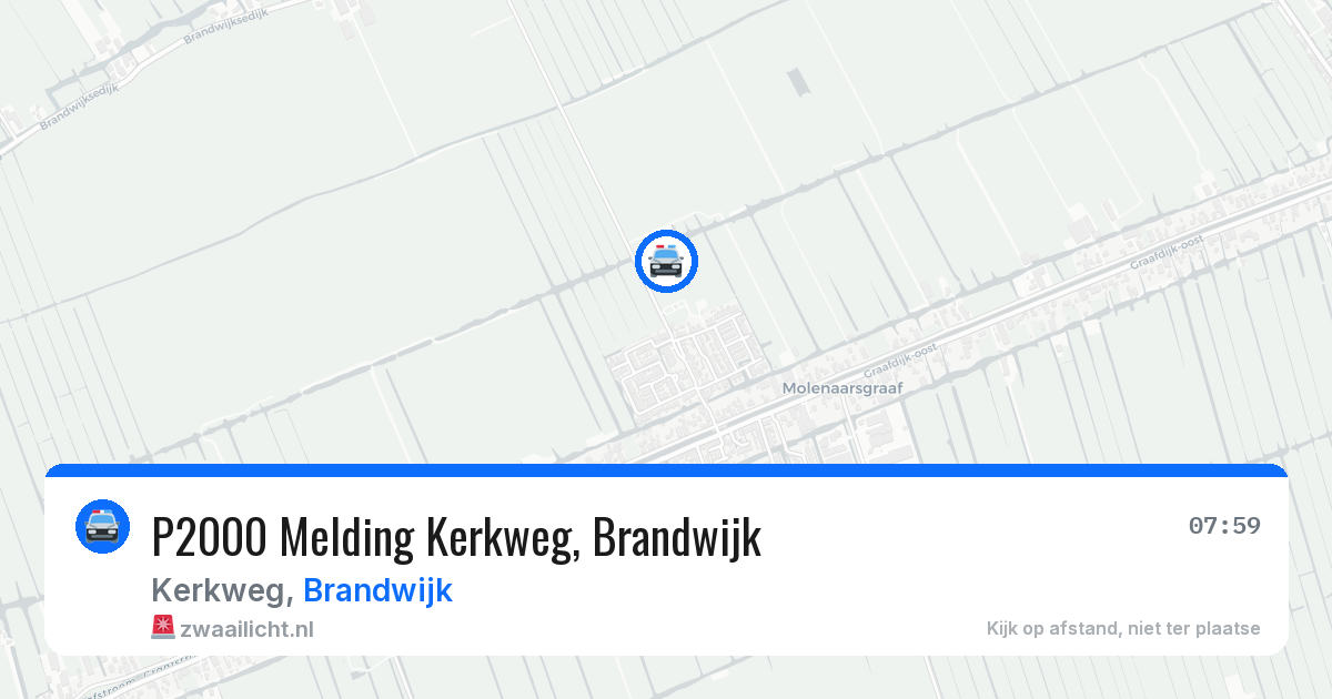 P2000 Melding Kerkweg, Brandwijk — 27 jun 2026