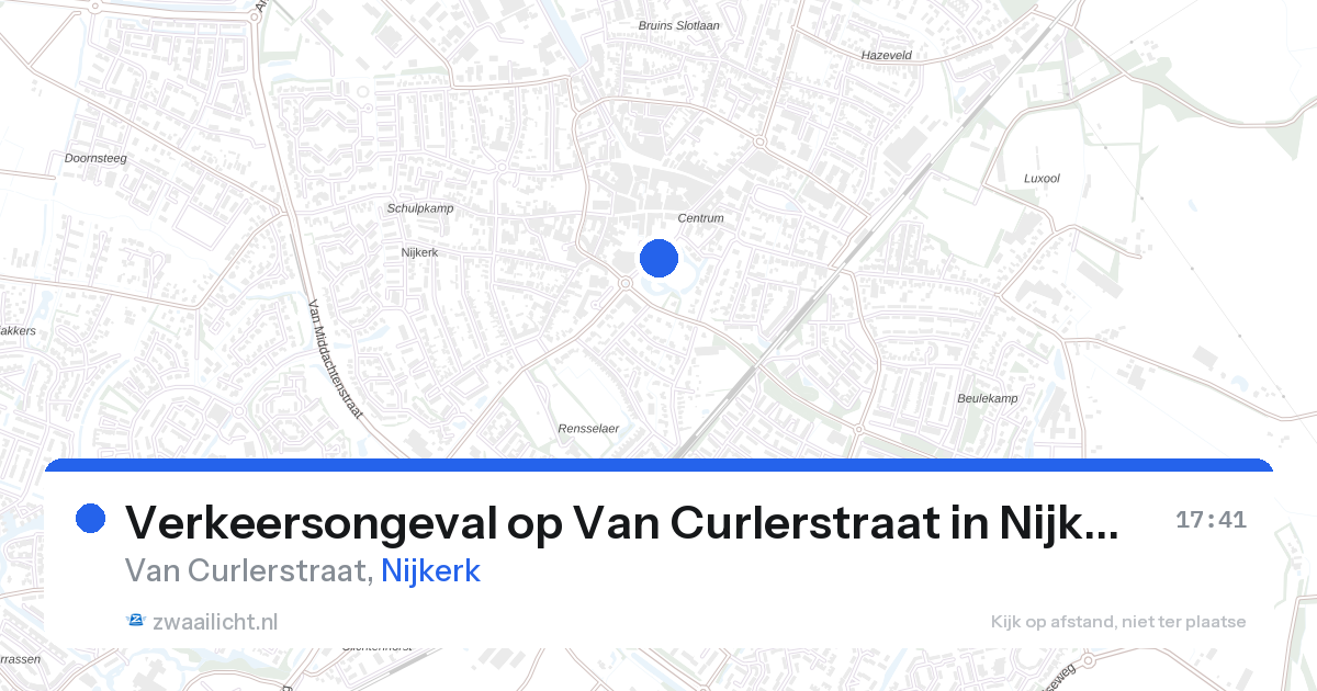 Verkeersongeval op Van Curlerstraat in Nijkerk — 8 apr 2026