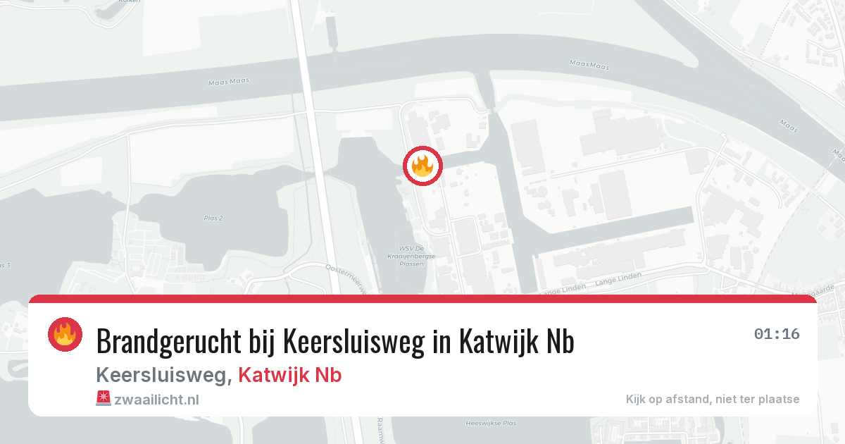 Brandgerucht bij Keersluisweg in Katwijk Nb — 14 mrt 2026