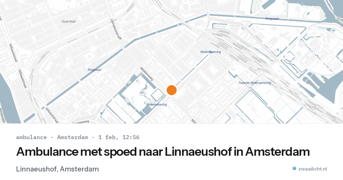 Ambulance met spoed naar Linnaeushof in Amsterdam — 1 feb 2026