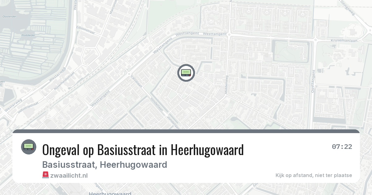Ongeval op Basiusstraat in Heerhugowaard — 25 feb 2026
