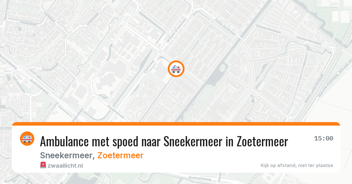 Ambulance met spoed naar Sneekermeer in Zoetermeer — 17 apr 2026