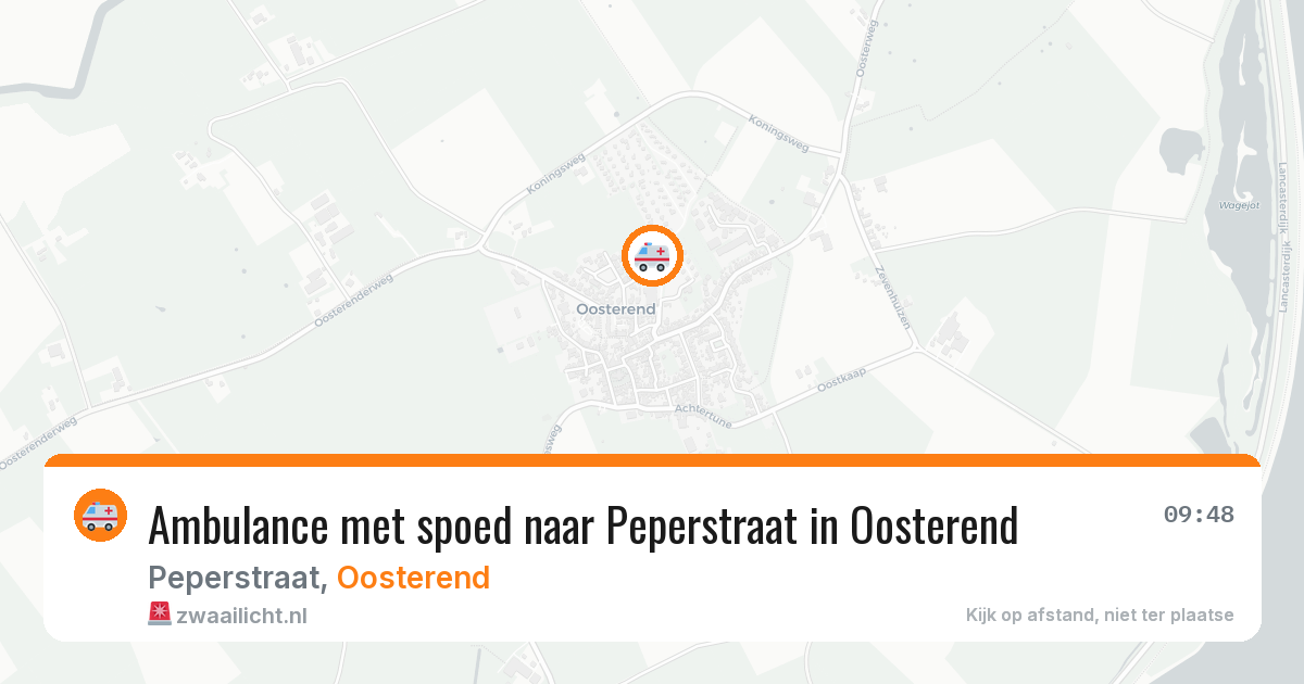 Ambulance met spoed naar Peperstraat in Oosterend — 11 mrt 2026