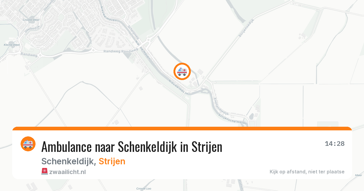 Ambulance naar Schenkeldijk in Strijen — 31 jul 2026