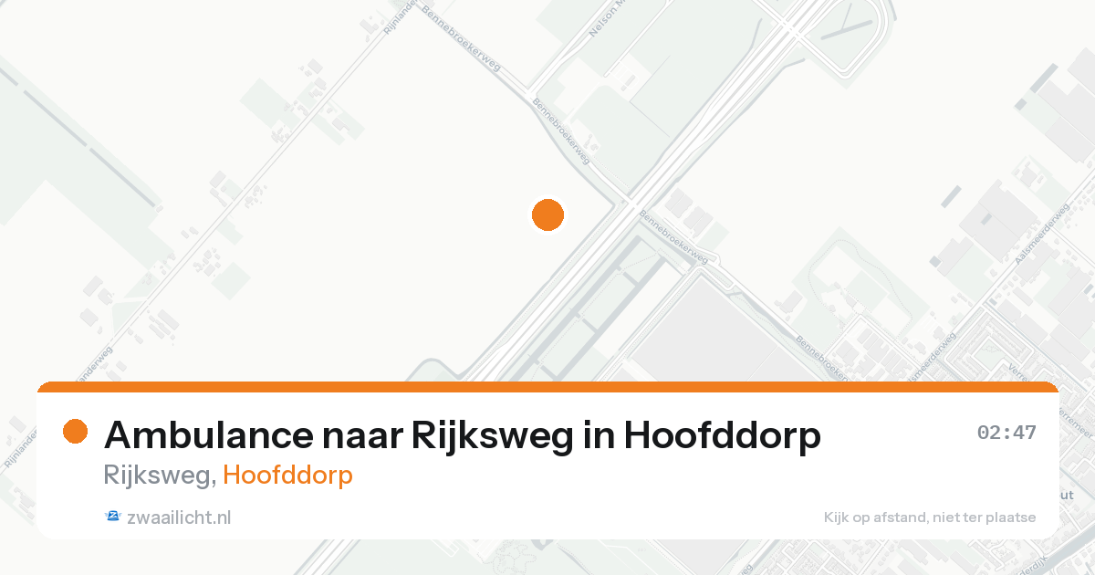 Ambulance naar Rijksweg in Hoofddorp — 6 jun 2026