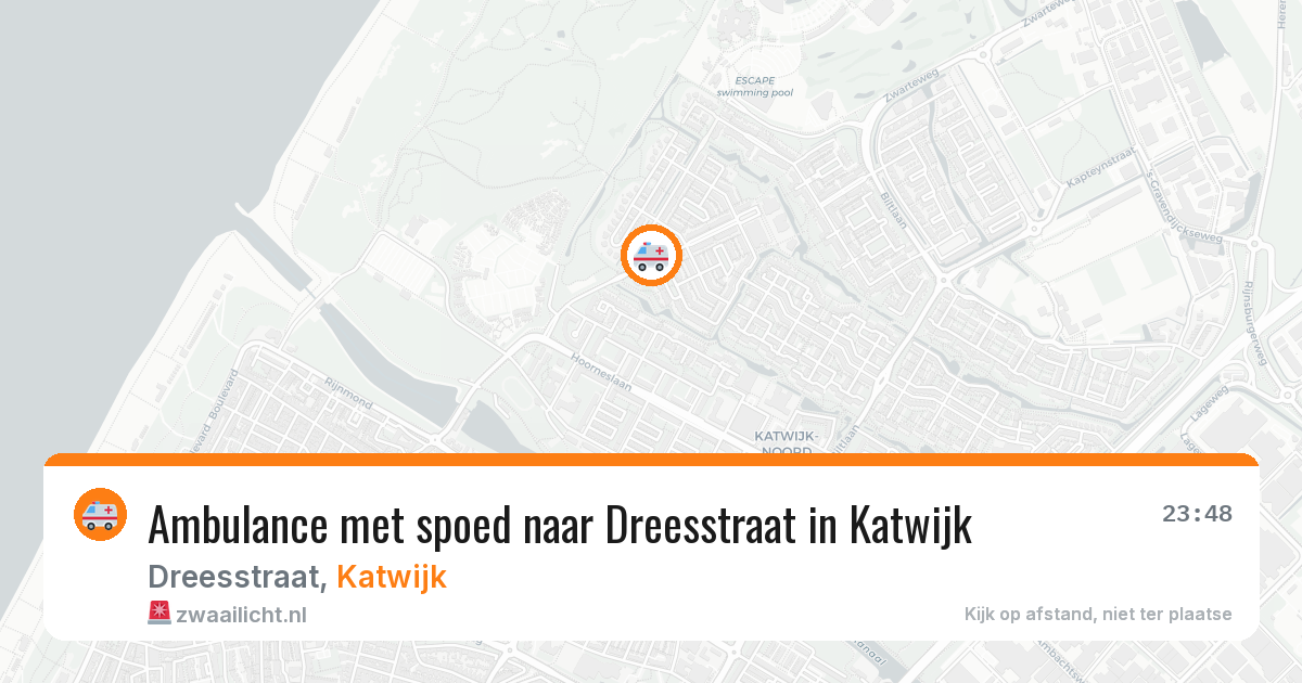 Ambulance met spoed naar Dreesstraat in Katwijk — 10 aug 2026