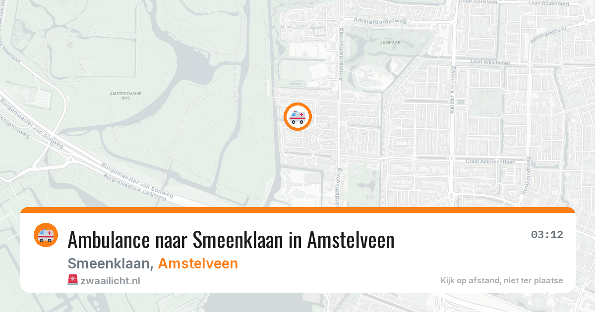 Ambulance naar Smeenklaan in Amstelveen — 5 apr 2026