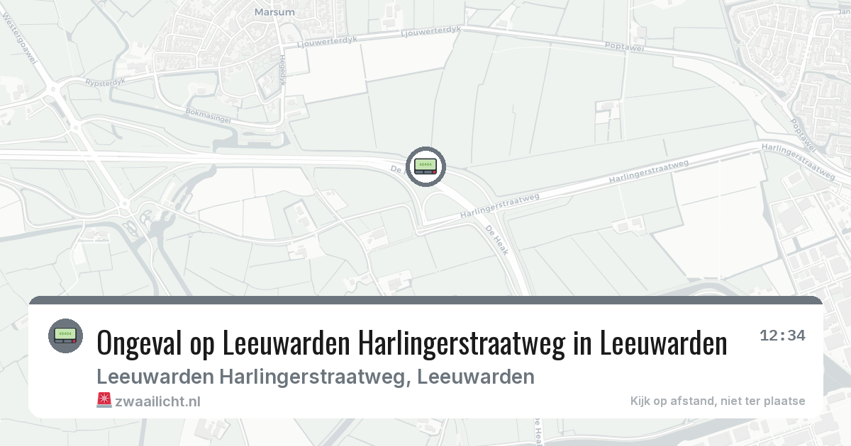 Ongeval op Leeuwarden Harlingerstraatweg in Leeuwarden — 11 feb 2026