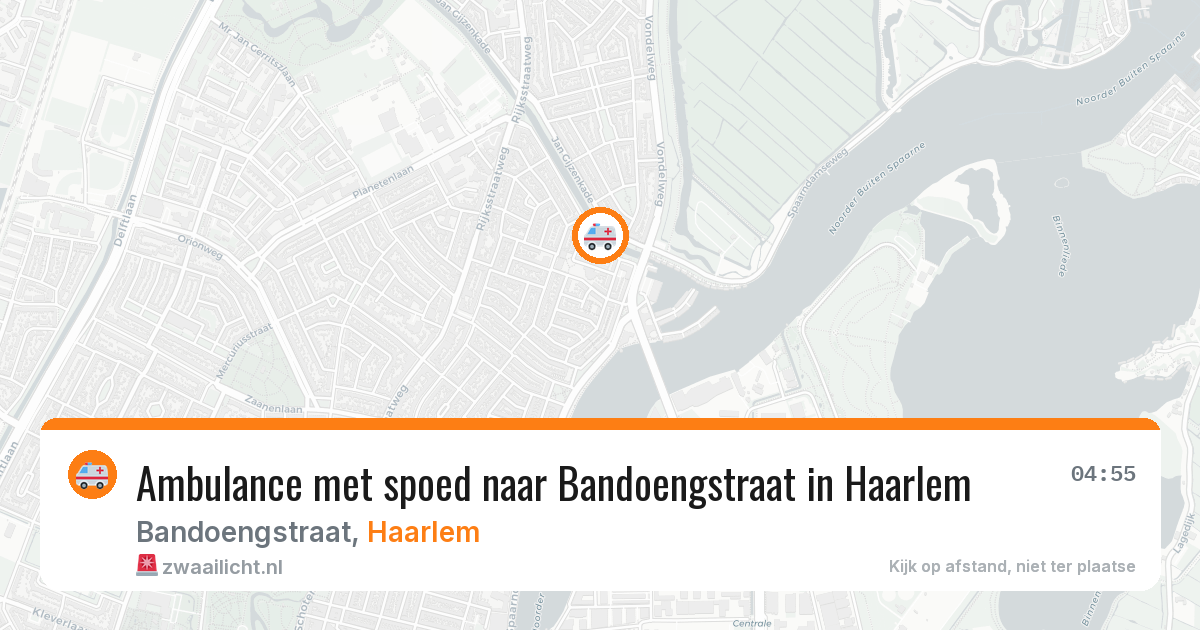 Ambulance met spoed naar Bandoengstraat in Haarlem — 12 aug 2026