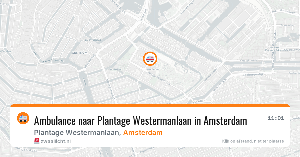 Ambulance naar Plantage Westermanlaan in Amsterdam — 6 apr 2026