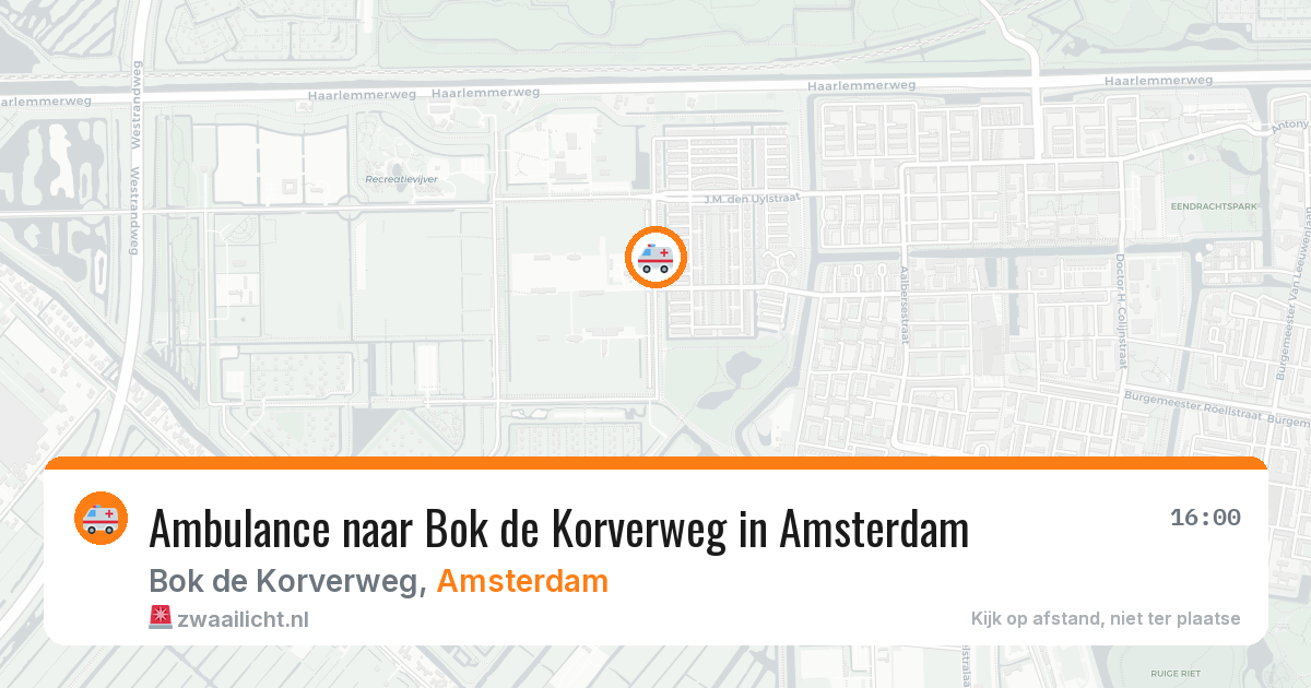 Ambulance naar Bok de Korverweg in Amsterdam — 11 apr 2026