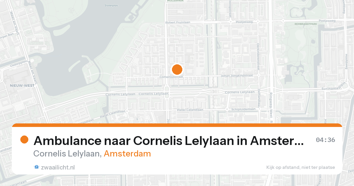 Ambulance naar Cornelis Lelylaan in Amsterdam — 16 aug 2026