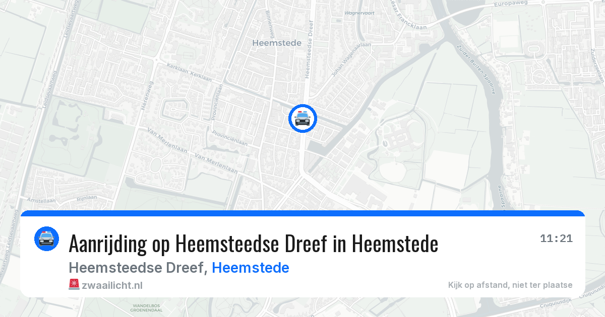 Aanrijding op Heemsteedse Dreef in Heemstede — 20 mei 2026