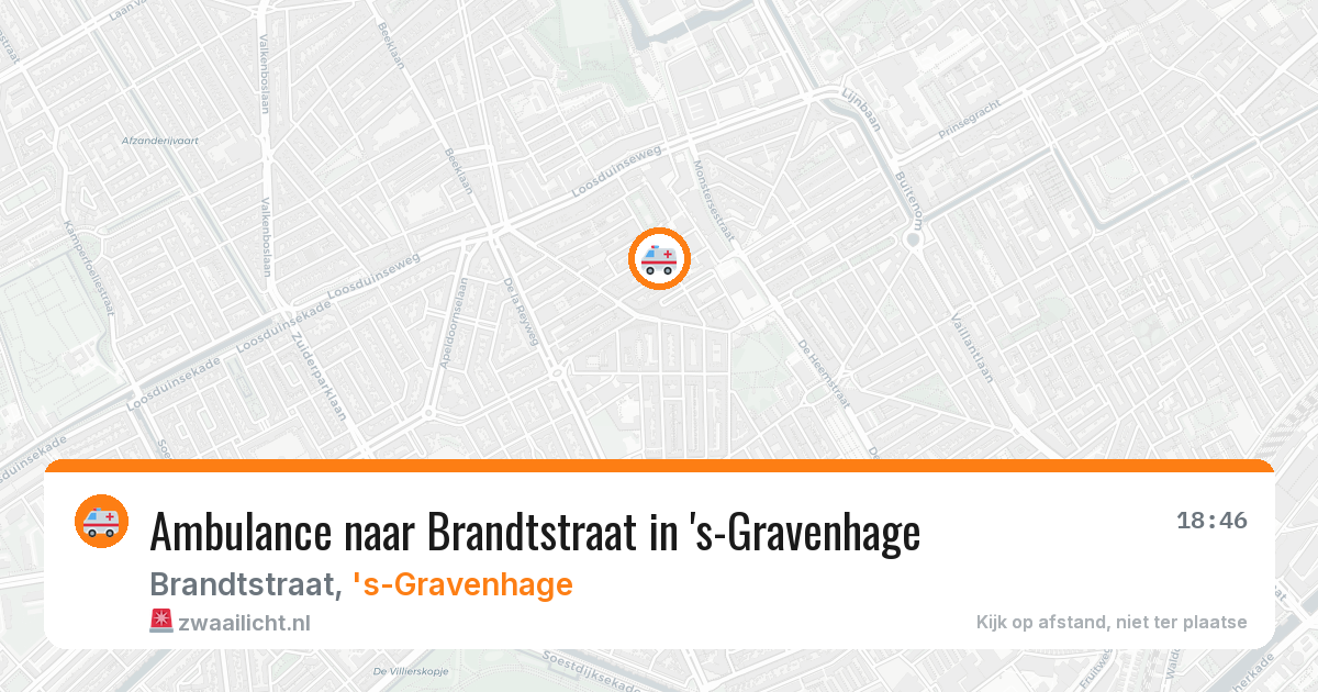 Ambulance naar Brandtstraat in 's-Gravenhage — 24 jun 2026
