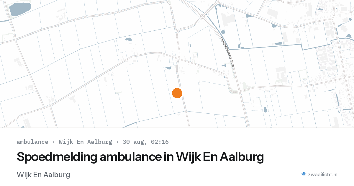 Spoedmelding ambulance in Wijk En Aalburg — 30 aug 2026