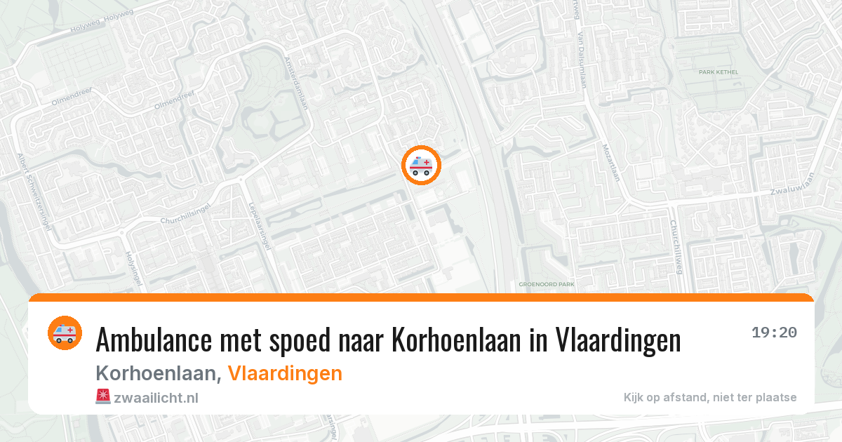 Ambulance met spoed naar Korhoenlaan in Vlaardingen — 15 jul 2026