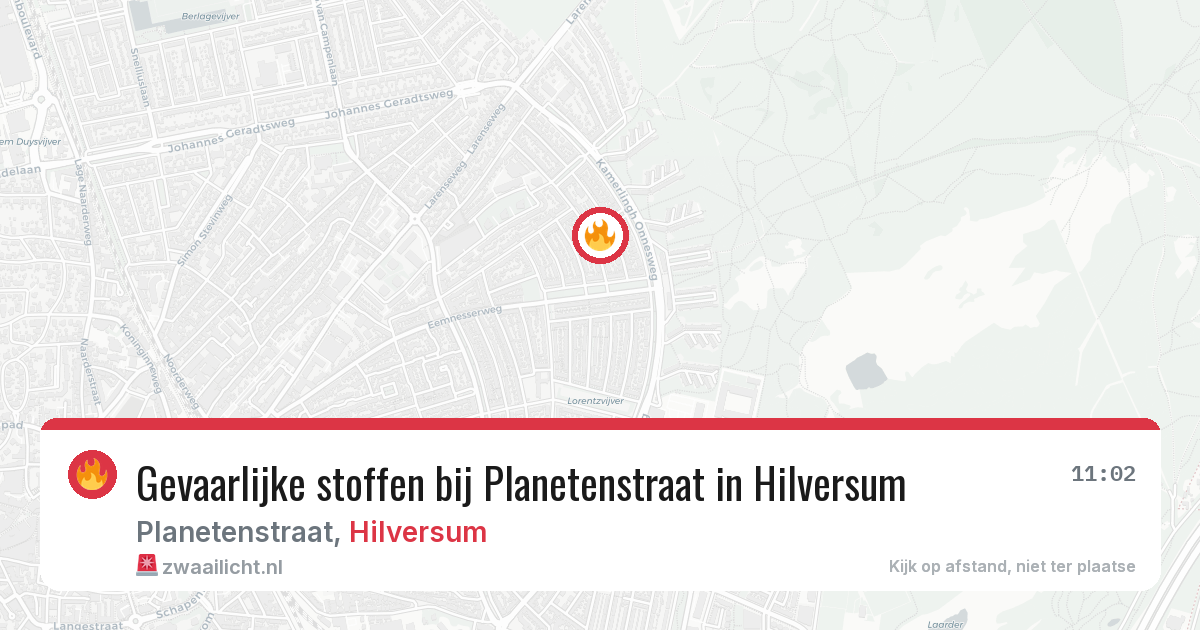 Gevaarlijke stoffen bij Planetenstraat in Hilversum — 6 jul 2026