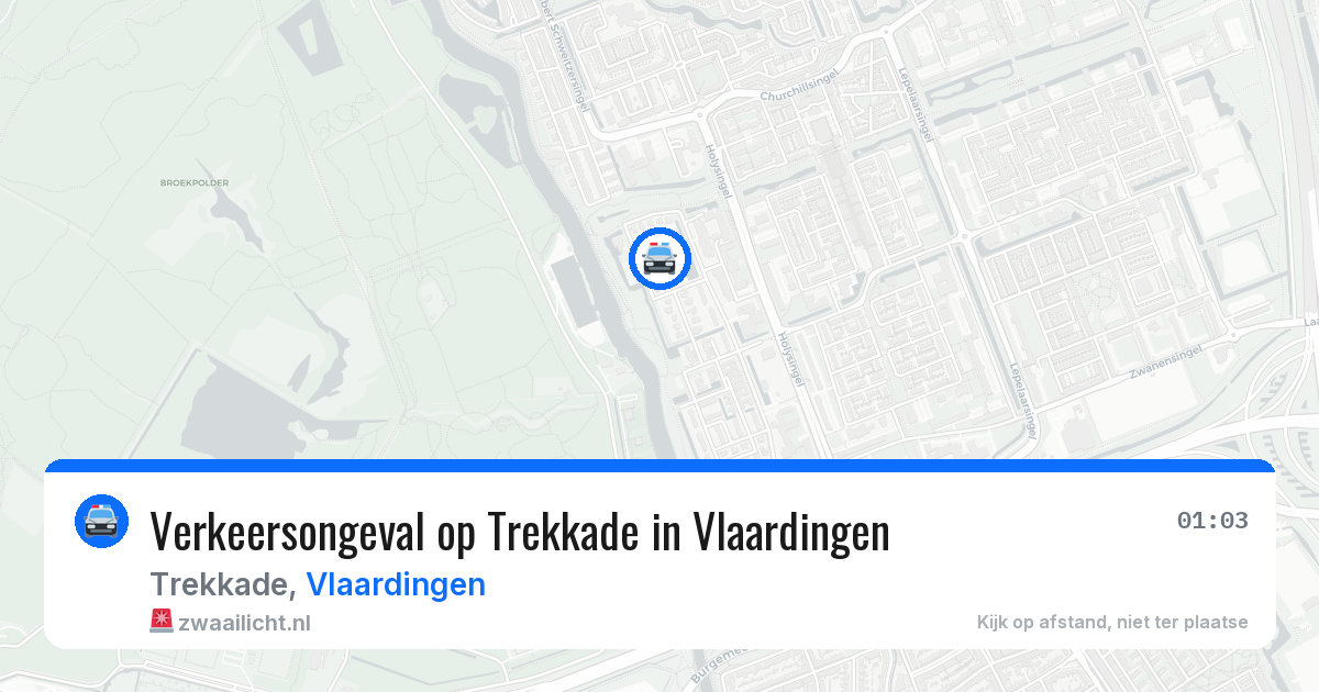 Verkeersongeval op Trekkade in Vlaardingen — 23 jul 2026