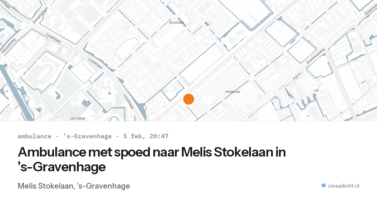 Ambulance met spoed naar Melis Stokelaan in 's-Gravenhage — 5 feb 2026