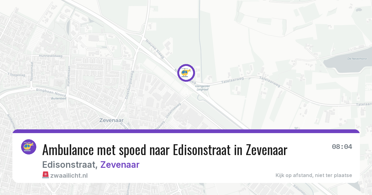 Ambulance met spoed naar Edisonstraat in Zevenaar — 27 jul 2026