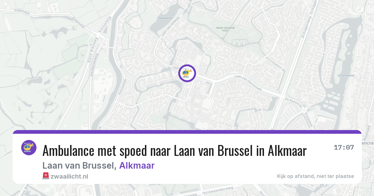 Ambulance met spoed naar Laan van Brussel in Alkmaar — 26 jul 2026