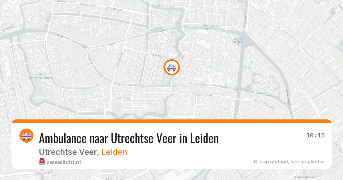 Ambulance naar Utrechtse Veer in Leiden — 5 aug 2026