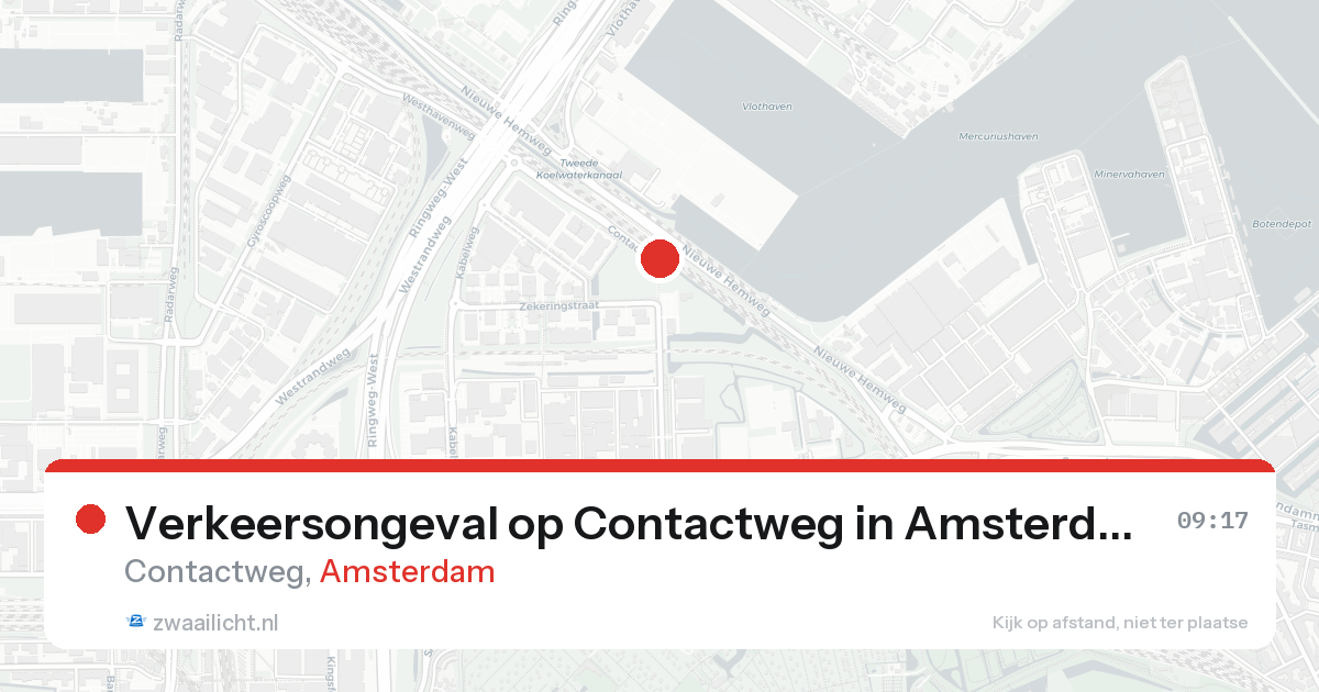 Verkeersongeval op Contactweg in Amsterdam — 18 aug 2026