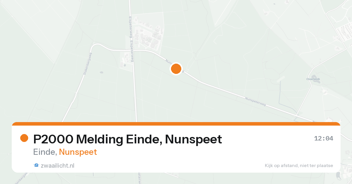 P2000 Melding Einde, Nunspeet — 31 jan 2026