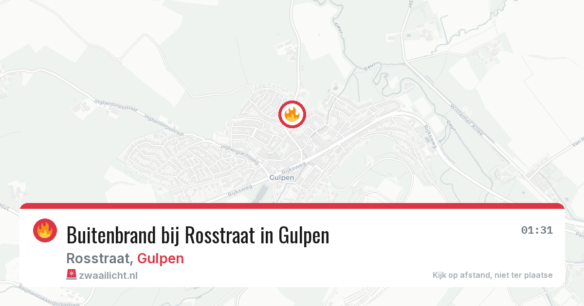 Buitenbrand bij Rosstraat in Gulpen — 12 jun 2026