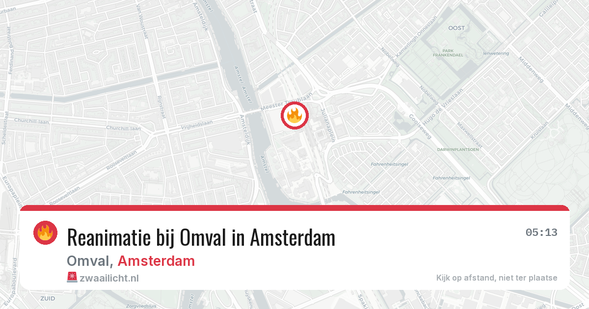 Reanimatie bij Omval in Amsterdam — 25 jun 2026