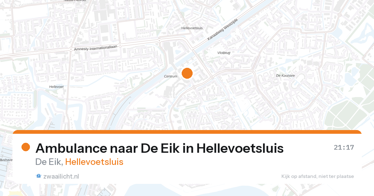 Ambulance naar De Eik in Hellevoetsluis — 27 aug 2026