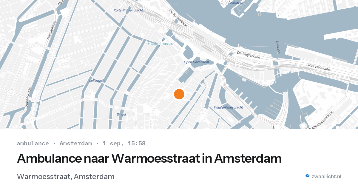 Ambulance naar Warmoesstraat in Amsterdam — 1 sep 2026