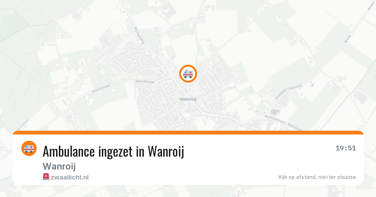 Ambulance ingezet in Wanroij — 29 jul 2026