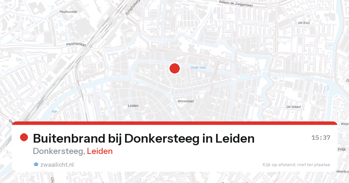 Buitenbrand bij Donkersteeg in Leiden — 28 aug 2026