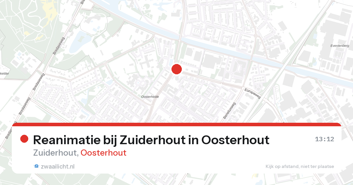 Reanimatie bij Zuiderhout in Oosterhout — 26 feb 2026