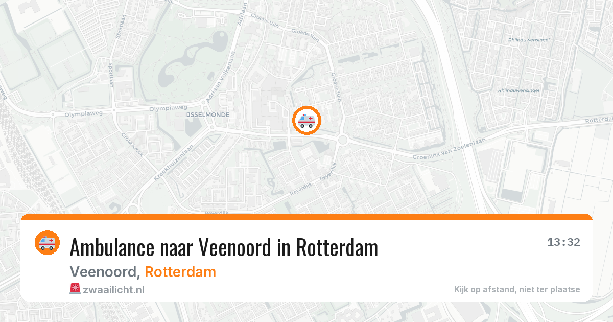 Ambulance naar Veenoord in Rotterdam — 10 aug 2026