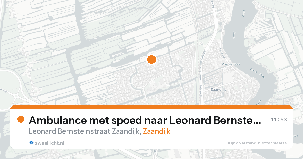 Ambulance met spoed naar Leonard Bernsteinstraat Zaandijk in Zaandijk — 4 jun 2026