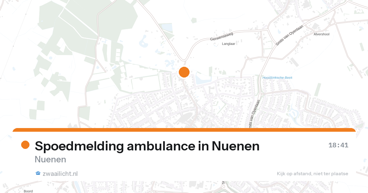 Spoedmelding ambulance in Nuenen — 25 aug 2026