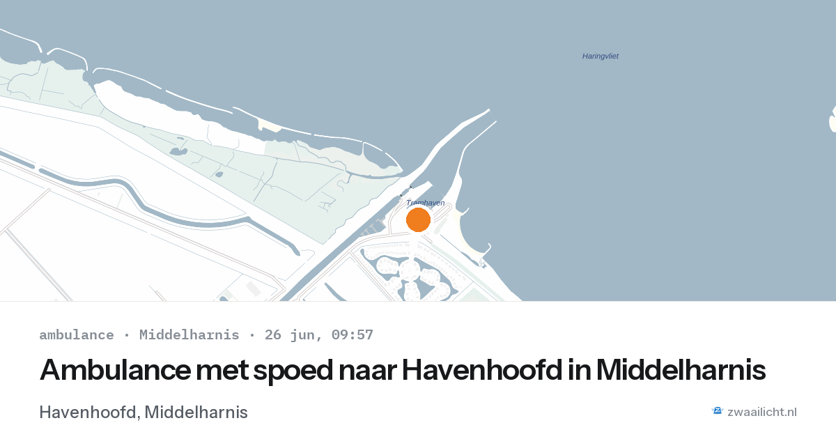 Ambulance met spoed naar Havenhoofd in Middelharnis — 26 jun 2026