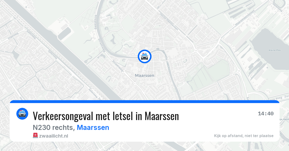Verkeersongeval met letsel in Maarssen — 4 aug 2026
