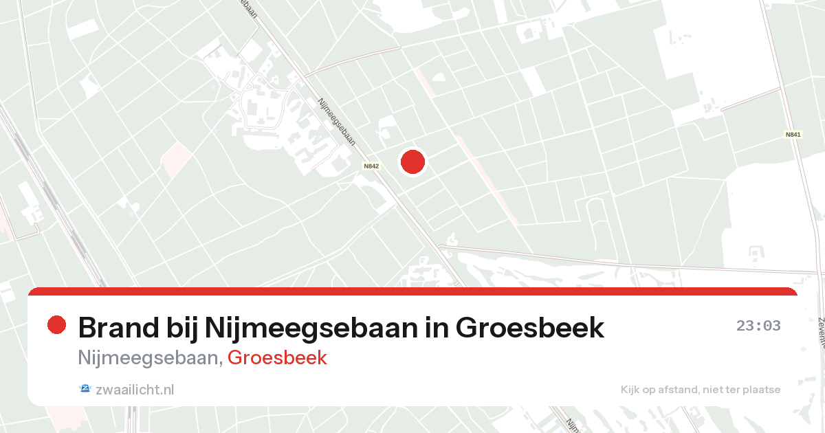 Brand bij Nijmeegsebaan in Groesbeek — 27 aug 2026