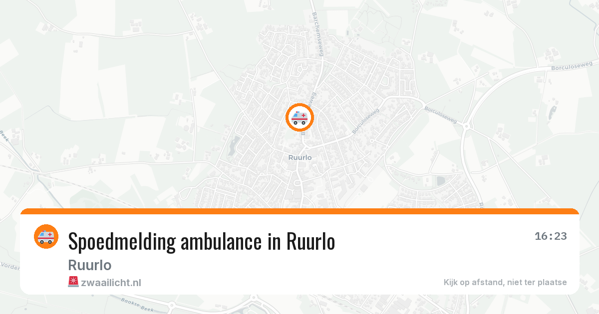 Spoedmelding ambulance in Ruurlo — 29 mei 2026