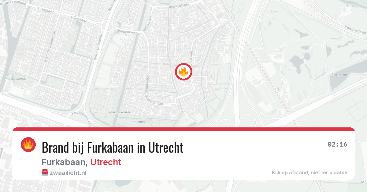 Brand bij Furkabaan in Utrecht — 11 mei 2026