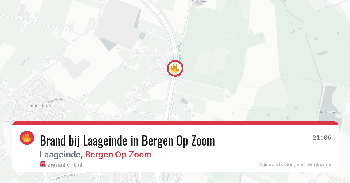 Brand bij Laageinde in Bergen Op Zoom — 29 jun 2026