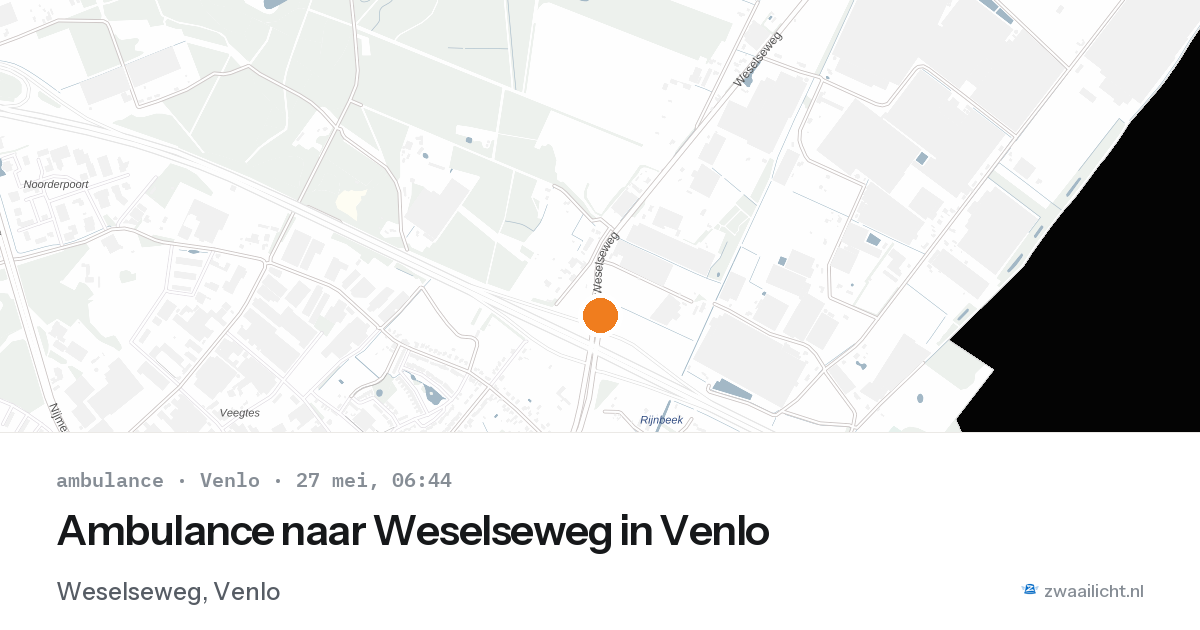 Ambulance naar Weselseweg in Venlo — 27 mei 2026
